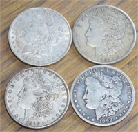 4- US SILVER DOLLARS ! 83,99-0,21-S,80-0