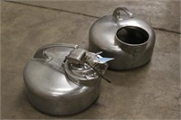 (2) Stainless Steel Surge Milk Cans
