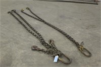 (2) Double Chains w/(6) Hooks, Approx 10FT