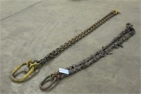 (2) Lifting Chains w/Hooks, Approx 10FT & 8FT