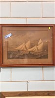 SIGNED FRED S. COZZENS '85 SAILING SHIP PRINT