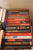 FIVE BOXES OF HARDCOVER NOVELS