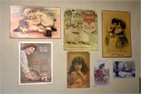 SEVEN REPRODUCTION TIN SIGNS