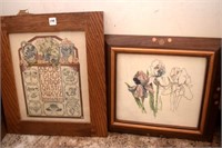 FOUR ASSORTED CROSS STITCHES