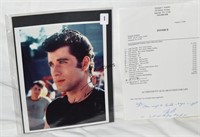 John Travolta Authentic Autograph 8x10 Grease 1978