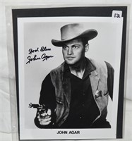 John Agar Autograph 8x10 B&W  1965