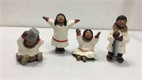 Four C. Alan Johnson Inuit Figurines K15B