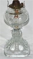 Antique Bullseye Glass Oil Lamp Base!