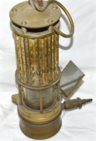 Antique Wolf U.S.A. Brass Miners Lamp Complete!