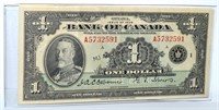 Canada 1935 One Dollar Bill King George V