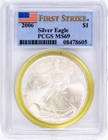Coin 2006 Silver Eagle PCGS MS69