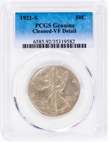Coin 1921-S Walking Liberty Half Dollar PCGS VF*