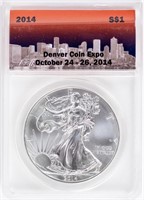 Coin 2014 Silver Eagle ANACS Denver Coin Expo
