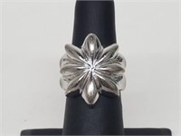 .925 Sterling Silver Starburst Ring