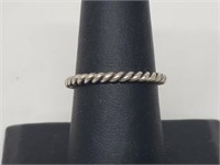 .925 Sterling Silver Twisted Band