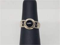 .925 Sterling Silver Onyx Ring