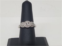 .925 Sterling Silver Diamond Ring