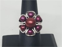 .925 Sterling Silver Flower Ring