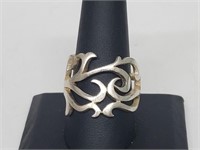 .925 Sterling Silver Cutout Ring