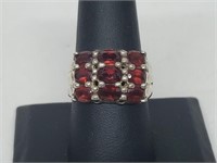 .925 Sterling Silver Ruby Ring