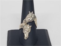 .925 Sterling Silver Adjustable Horse Ring