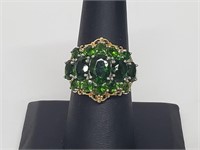Vermeil/.925 Sterling Silver Emerald Ring