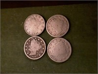 V NICKEL LOT WITH 1883 FULL LIBERTY AND OTHERS