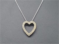 .925 Sterling Silver Heart Pend & Chain