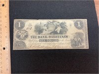 1854 Dollar Bill