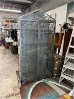 Amazing Heavy Metal And Glass Shelving Unit