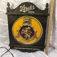 Stroh's Beer Sign-Plastic