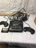 Sega Genesis W/ 2 Controllers And One Game