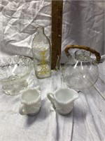 Lot Of Glass And Milk Glass