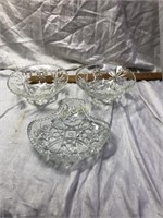 3 Pcs Glass And Crystal
