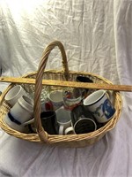 Basket Full Of Coffee Mugs