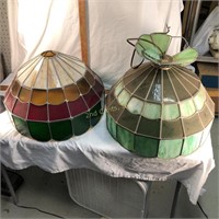 2 Incomplete Stained Glass Lamp Shades