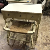Vintage Ethan Allen Vanity With Stool