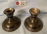 WALLACE STERLING CANDLE STICK HOLDERS