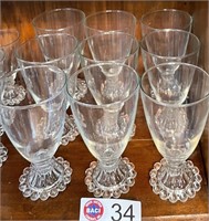 (9) CANDLEWICK GOBLETS