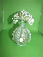 Ornate Vintage Fenton Perfume Bottle 6&1/2"