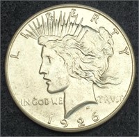 1926 Peace Silver Dollar, AU
