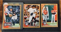 Three 2010 Topps Gold Cards