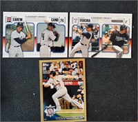 Three 2010 Topps Baseball Cards