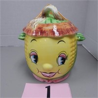 PY JAPAN CORN COOKIE JAR, SMALL CHIPS 8 IN