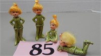 PIXIE GIRLS WITH SOFT HAIR SET OF 4 JAPAN 2-3  IN