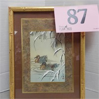 ORIENTAL FRAMED DUCK PRINT 8 X 10