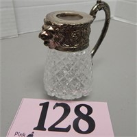 CREAMER WITH SILVER LION'S HEAD SPOUT, HINGE