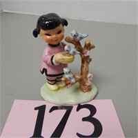 GIRL WITH BIRDS FIGURINE 4 IN