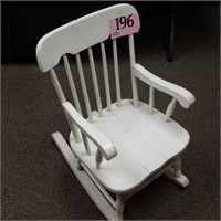 VINTAGE PAINTED CHILD'S ROCKING CHAIR 26 IN