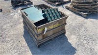 container with roller and ball conveyor parts